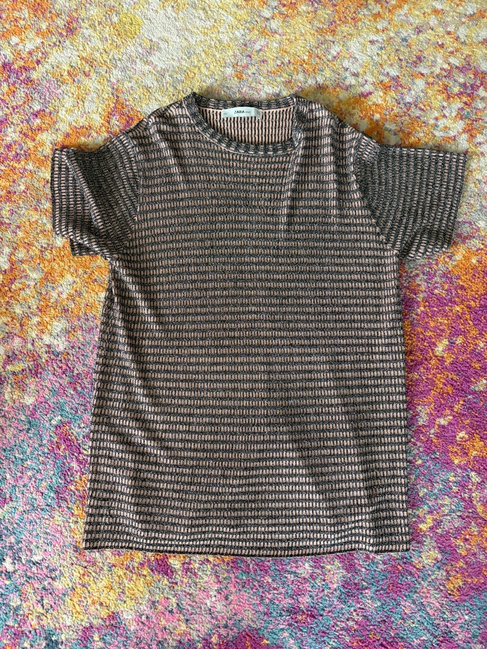 Zara Striped Short Sleeve Dress